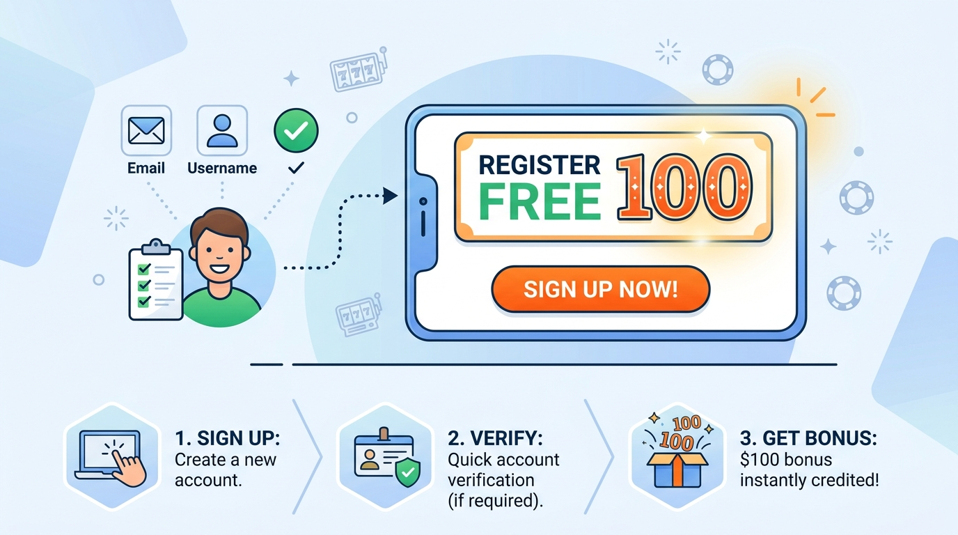 What is a 'Register Free 100' No Deposit Bonus?